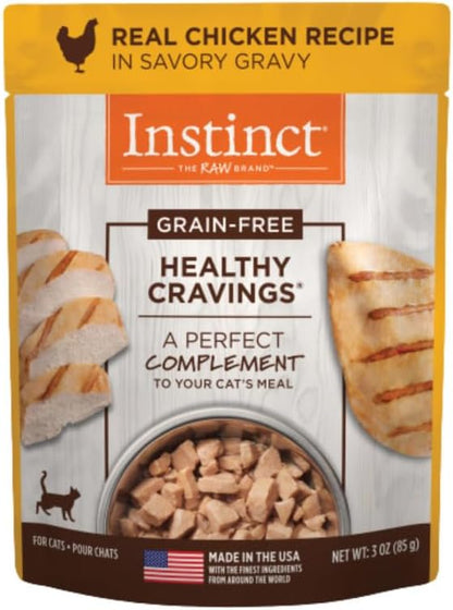 Healthy Cravings Grain Free Real Chicken Recipe Natural Wet Cat Food Topper by , 3 Ounce (Pack of 24)