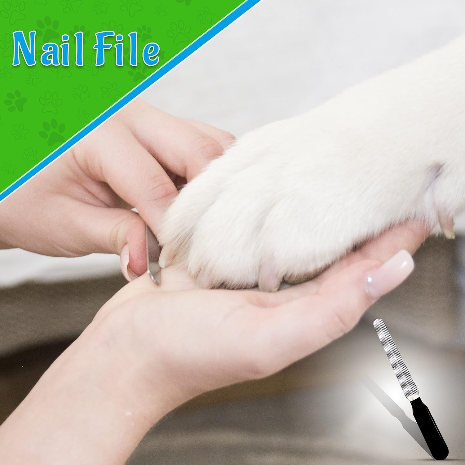 Dog Nail Clippers - Dog and Cat Pet Nail Trimmers with Nail File | Grooming Tool for Pets with Lick Mat - Professional Nail Clippers for Small Medium Large Breeds, Green