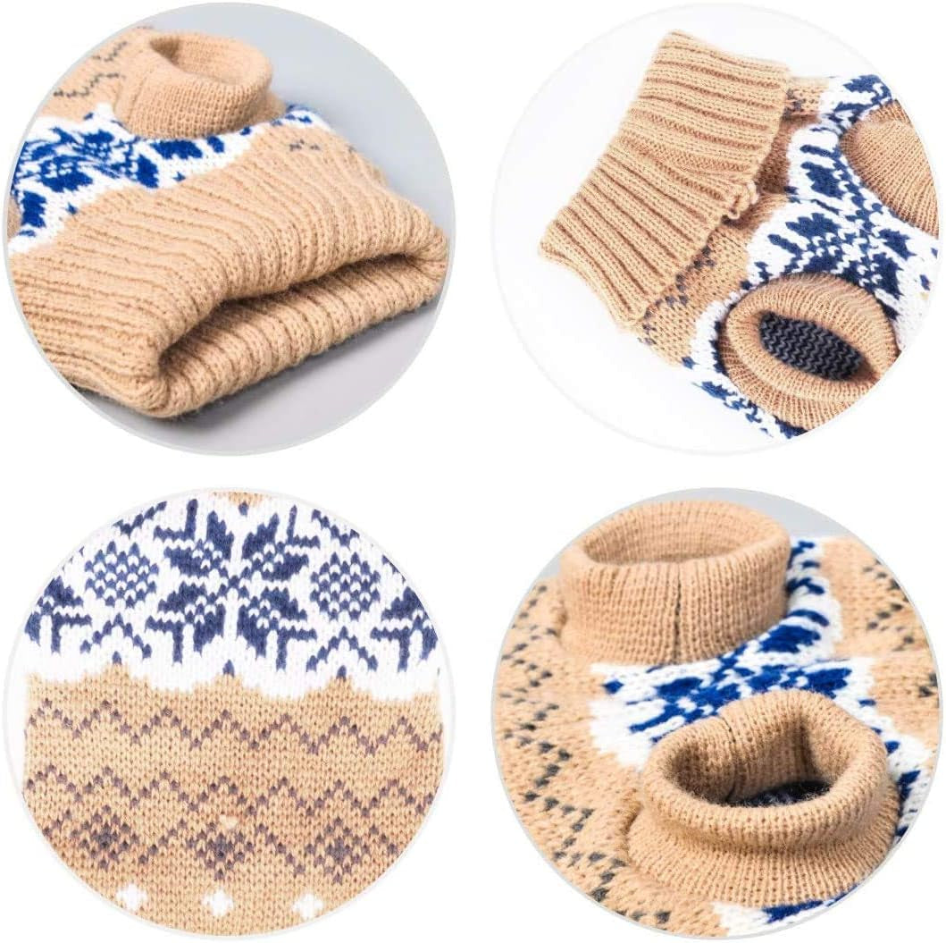 Dog Pet Sweater,Winter Warm Puppy Clothes Soft Coat Dog Costume Pullover Pet Apparel for Small Medium Dogs Cats