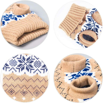 Dog Pet Sweater,Winter Warm Puppy Clothes Soft Coat Dog Costume Pullover Pet Apparel for Small Medium Dogs Cats