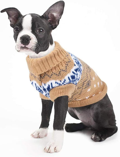 Dog Pet Sweater,Winter Warm Puppy Clothes Soft Coat Dog Costume Pullover Pet Apparel for Small Medium Dogs Cats